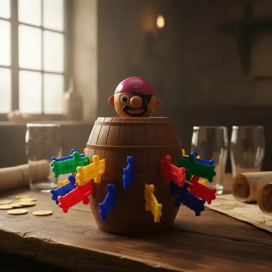 Juego De Mesa Pirata Saltarín Barril Juguete Infantil Niños