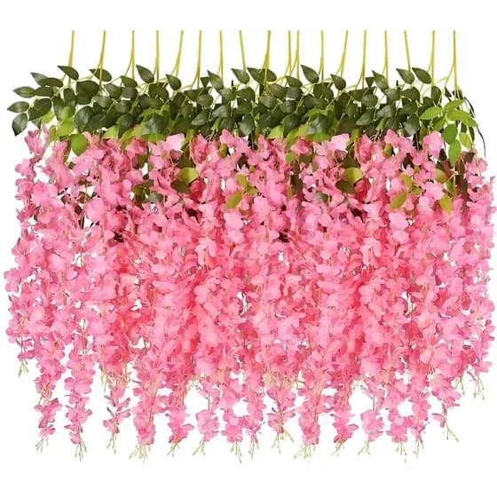 Pack De 12 Colgantes De Flores Artificiales Guirnaldas