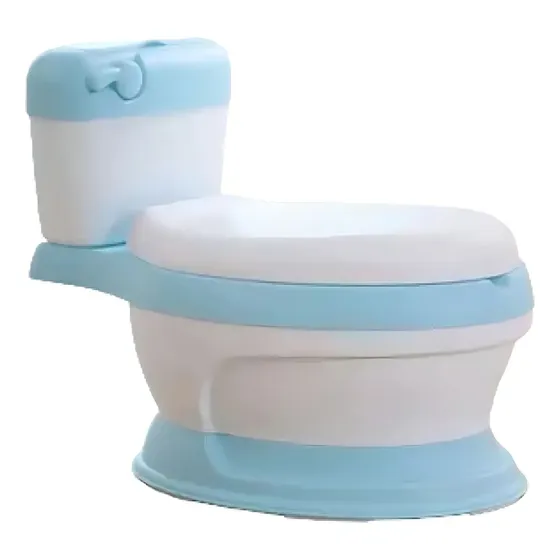 Pelela De Bebé Tipo Inodoro Asiento Acolchonado Color Celeste