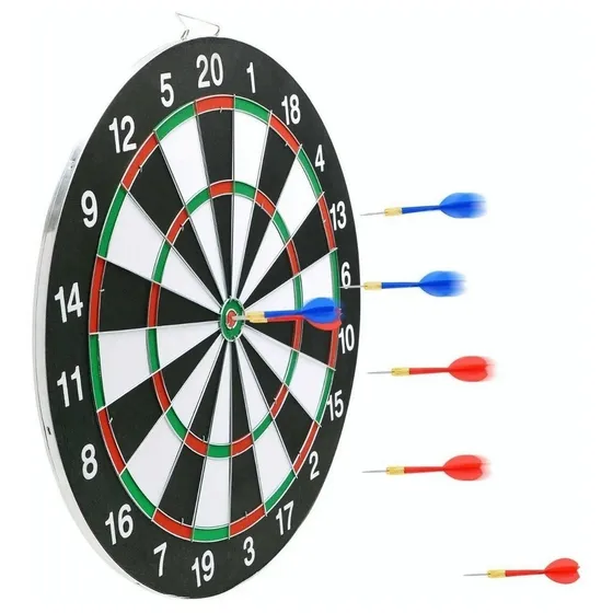 Tiro Al Blanco Diana 6 Dardos Doble Cara 17 Pulgadas