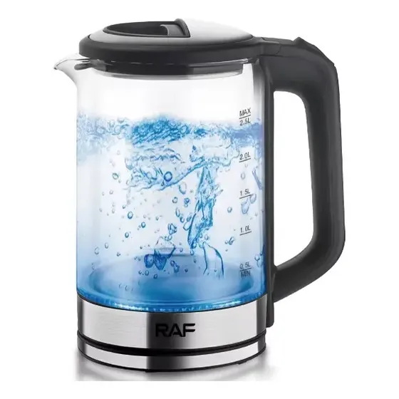 Hervidor De Agua Eléctrico 1500w 2,5lts Base Gira 360° Raf Color Plateado