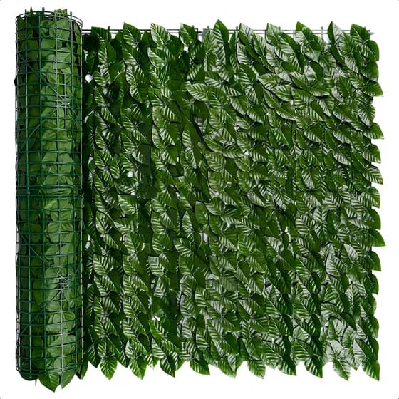 Malla De Hojas Enredadera Artificiales Cerca Decorativa 3x1m 3 unidades
