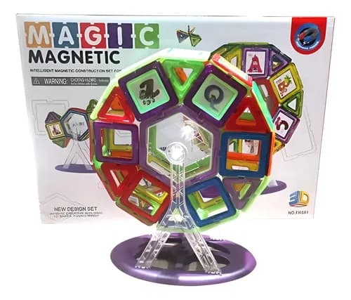 Bloques Magnéticos Rueda Mágica Armable 58pcs Aprendizaje 58 Rueda