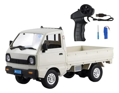 Carrito Furgon Control Remoto Camion Recargable New Viral Blanco Furgon