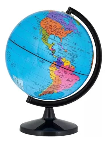 Globo Terráqueo Giratorio De Plástico Educación 14.2cm