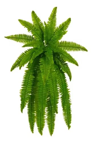 Helecho Colgante Flor Artificial Vara Frondosa Colgante Verde