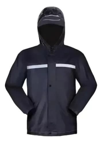 Impermeable Negro Reflectante Traje De Agua Negro Estandar