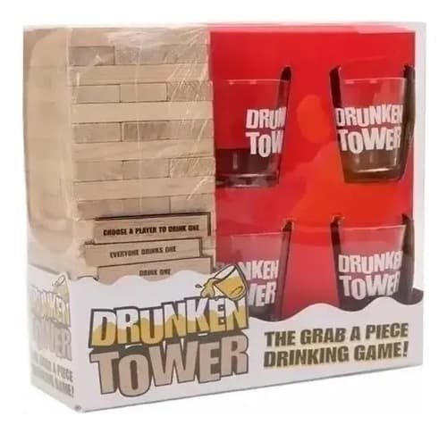 Juego De Mesa Tragos Shots En Ingles Drunken + 4 Vasos