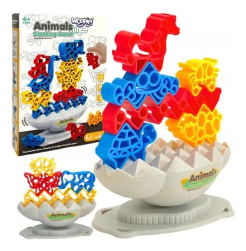 Juego Para Apilar Animales De Colores Didactico Multicolor