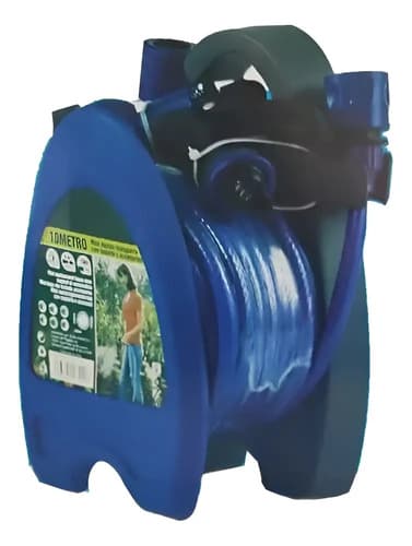 Kit Manguera D Jardin Para Riego Con Soporte/conectores 10 M Azul