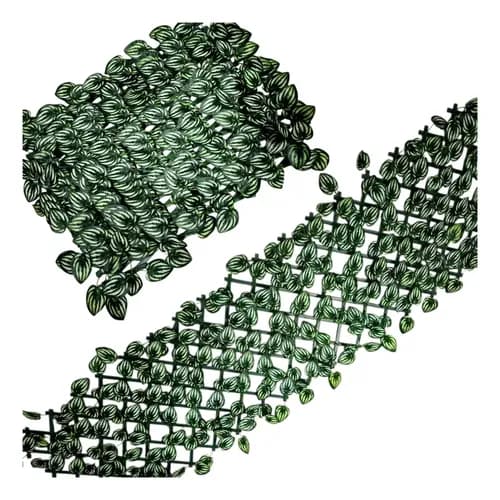 Malla Expandible Trilach Hojas Peperomia Artificial 2mx70cm Verde