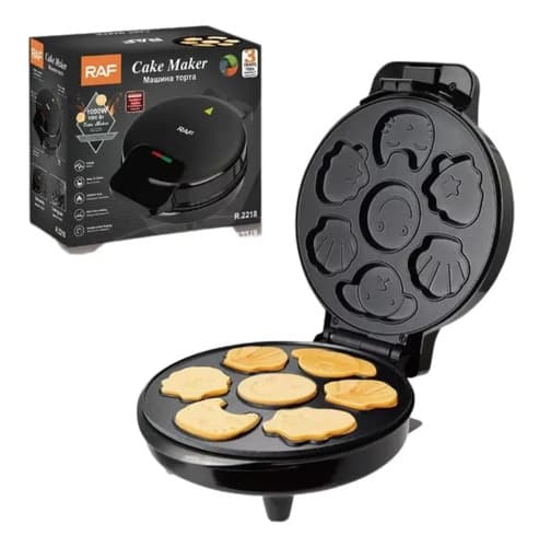 Maquina Para Hacer Hot Cake Con Formas Raf Antiadherente Negro