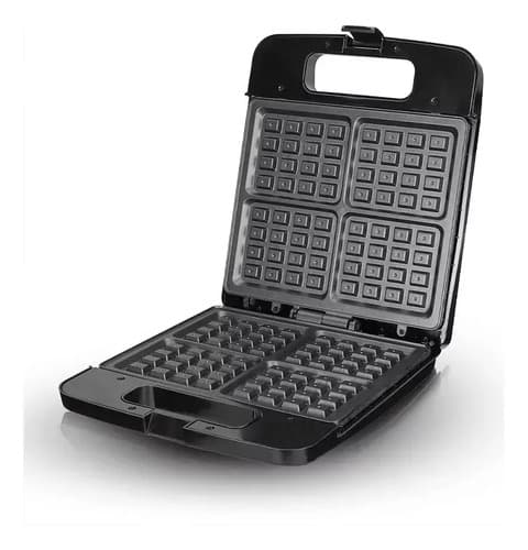 Maquina Para Wafles Wafflera 1400w 4 Wafles Wafer Negro