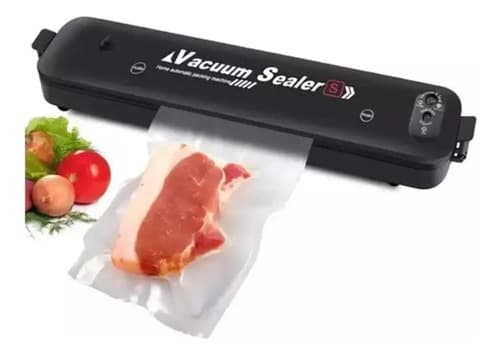Maquina Selladora Al Vacío Alimentos Sellador + Bolsas Negro