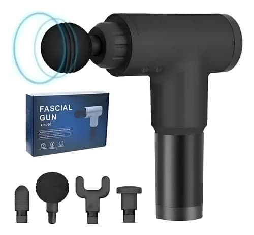Masajeador Muscular Fascial Gun 6 Velocidades Negro