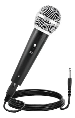 Microfono Con Cable Profesional Dinamico Unidireccional Negro