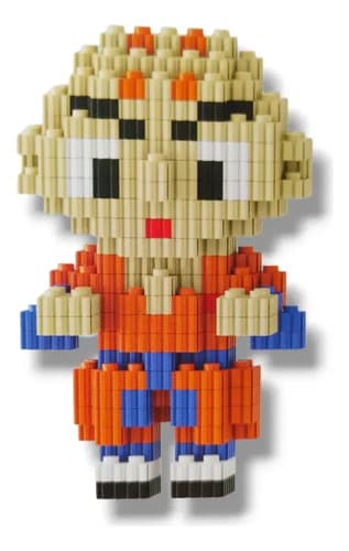 Mini Bloques Didácticos Figura En 3d Armables +500 Krilin