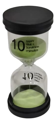 Mini Reloj De Arena Tiempo 10 Minutos Colores Varios