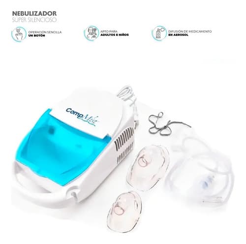 Nebulizador Pistón Compmist Blanco Capacidad 6 Ml Tasa 18 Ml/min