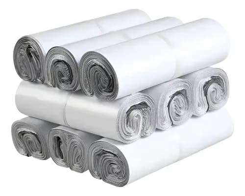 Pack 100 Bolsas Embalar Courier Autoadhesivo Blancas 25x35cm