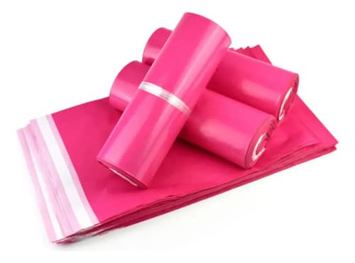 Pack 100 Bolsas Embalar Courier Autoadhesivo Fucsia 20x30cm