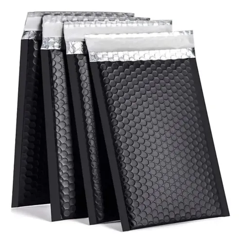Pack 20 Bolsas Embalar Courier Con Acolchado Burbuja Negras 15x18cm