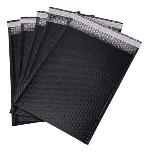 Pack 20 Bolsas Embalar Courier Con Acolchado Burbuja Negras 20x25cm