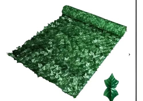 Pack 4 Enredaderas Malla De Hojas Tupidas Artificiales Verde