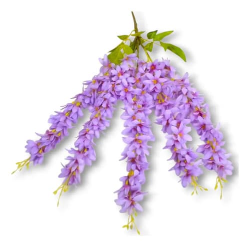 Pack 5 Tiras Flores Colgantes Glicina 1 Metro Violeta