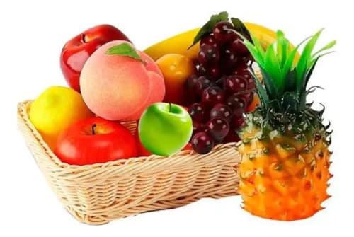 Pack De 8 Frutas Artificiales Decoración Plástico Frutas