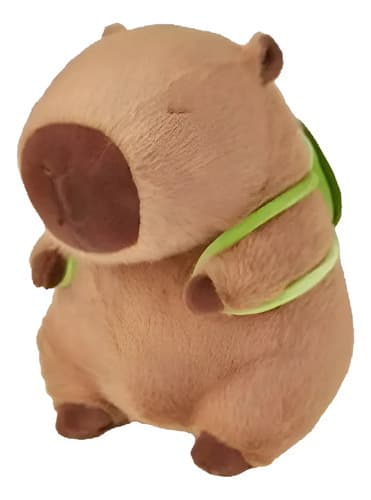 Peluche Capibara 65 Cm Grande Con Mochila Kawaii Marrón