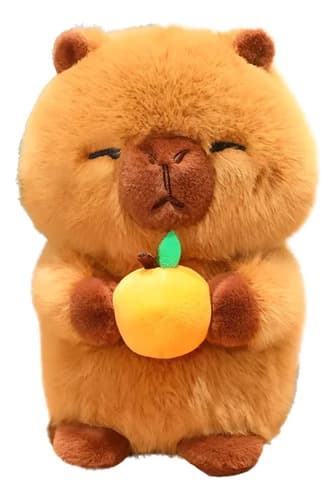 Peluche Capibara Con Fruta 25 Cm Animales Kawaii Capibara