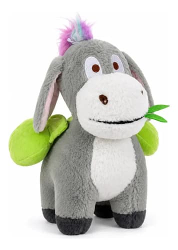 Peluche De Burro Pelo Pintado 30 Cm Animales Kawaii Gris