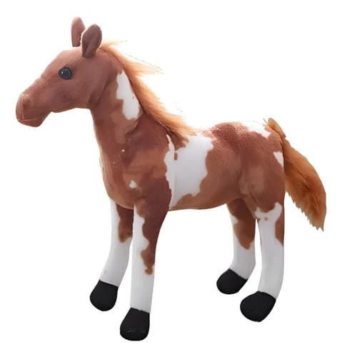 Peluche De Caballo Realistas 3d 35cm Animales Akhal Teke