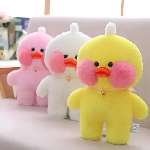 Peluche De Pato Kawaii Lalafanfan, Hipoalergénico Y Suave
