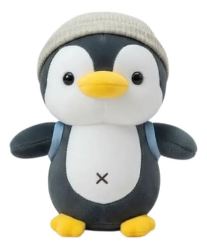 Peluche De Pingüino Con Gorro 20cm Animales Kawaii Pingüi