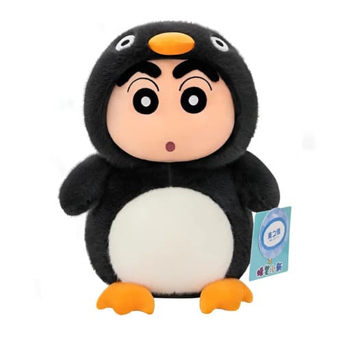 Peluche De Shin Chan Disfrazado De Pingüino 40cm Kawaii Shinchan