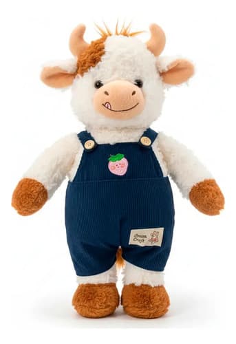Peluche De Vaca Granjera 38 Cm Animales Kawaii Varios