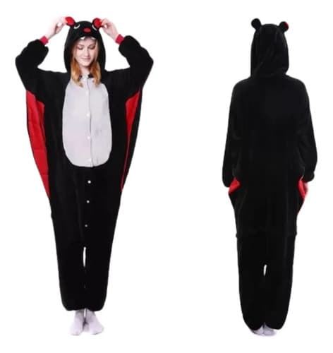 Pijama Disfraz Polar Para Adultos Diseño De Murcielago