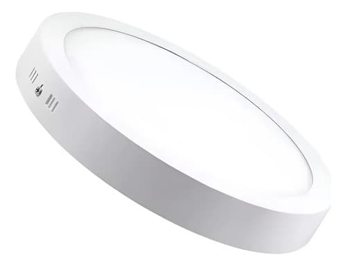 Plafon Techo Foco Sobrepuesto Panel Led Lampara Redondo 18w Blanco