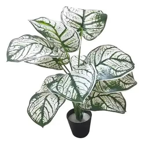Planta Artificial Decorativa Aristada Blanca De 35cm Blanco