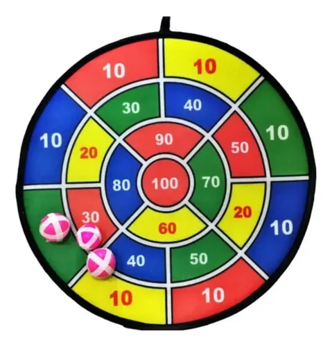 Set Juego Tablero Tiro Al Blanco De Velcro Infantil Juguete Multicolor