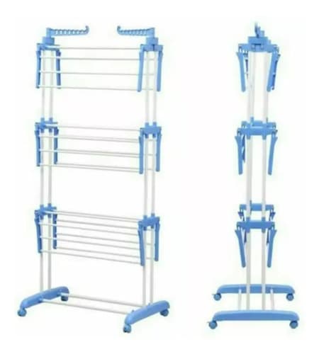Tendedero Vertical 3 Niveles Plegable Blanco