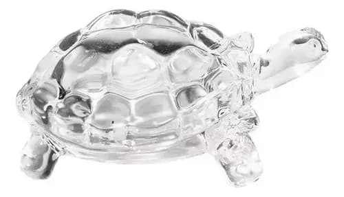 Tortuga De Cristal Figura Decorativa Hogar Transparente