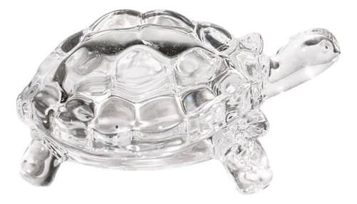 Tortuga Decorativa Cristal Transparente Vidrio 20cm Fashionbeauty