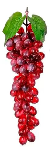 Uva Artificial Fruta Sintética Decoración Gigante 30cm Morado